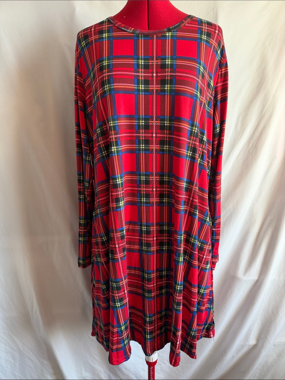 Red Plaid Mini Dress - Brand